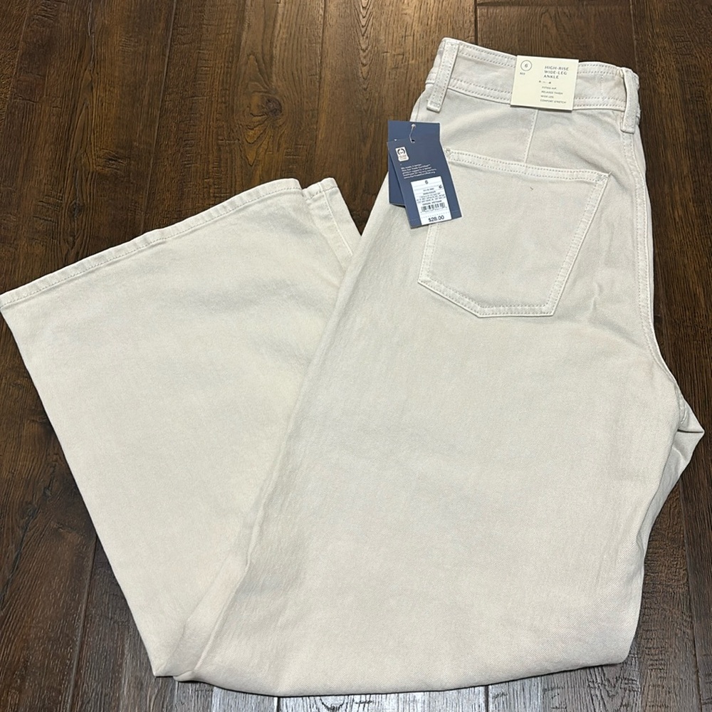 High-rise wide leg ankle pants - brand new!